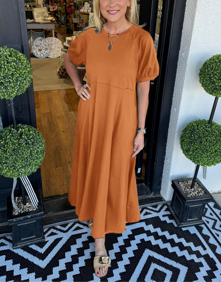 Charlotte™ | Elegant Puff Sleeve Maxi Dress