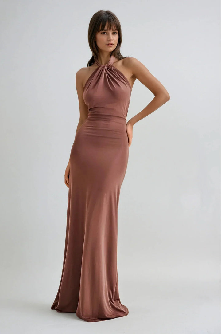Serena | Halterneck Maxi Dress
