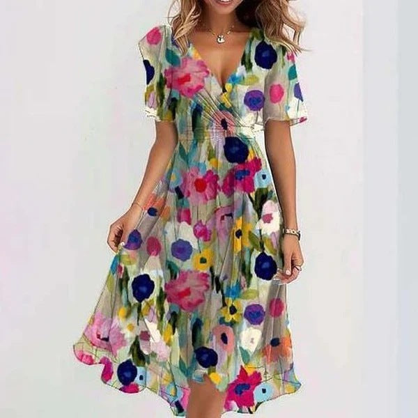 Naomi | Floral Wrap Midi Dress