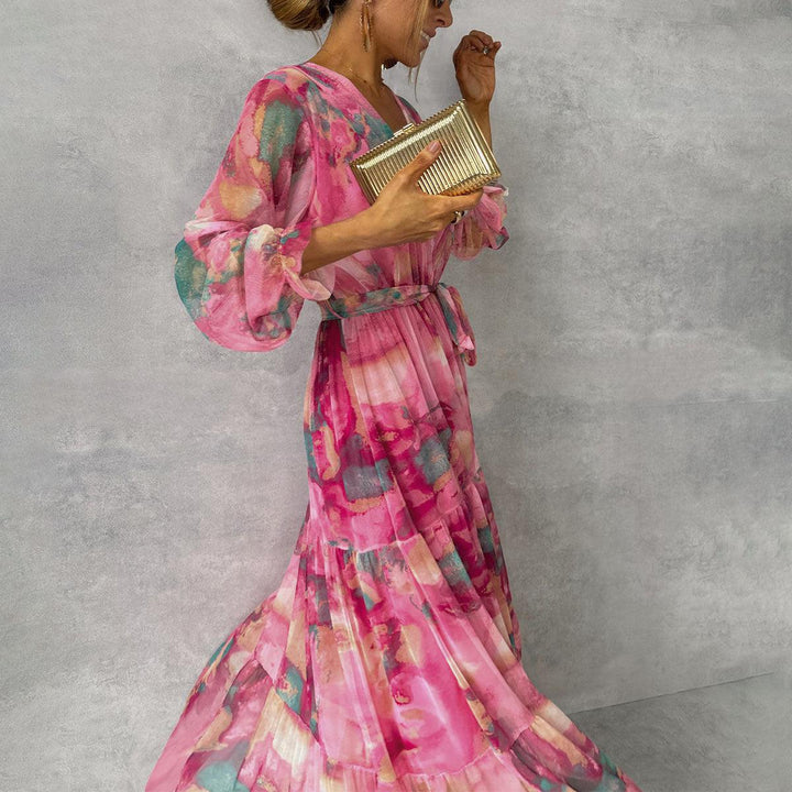 Florence | Watercolour Wrap Maxi Dress