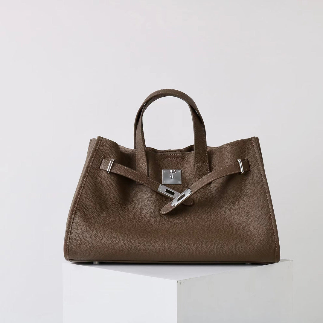 BEVERLEY™ - Large Capacity Genuine Cowhide Leather Tote Bag for Work & Travel