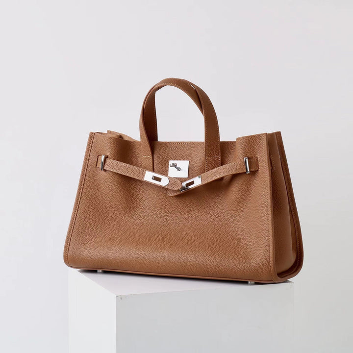 BEVERLEY™ - Large Capacity Genuine Cowhide Leather Tote Bag for Work & Travel