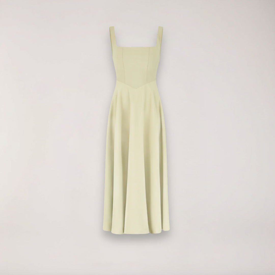 Women’s Midi Dress – Flattering Fit – Cinched Waist – Flowing Silhouette