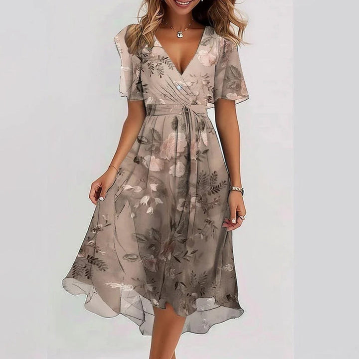 Naomi | Floral Wrap Midi Dress