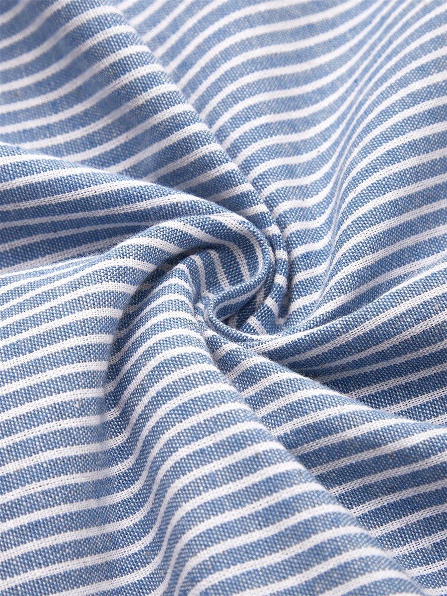 Harriet | Striped Button Midi Dress