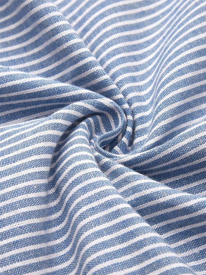 Harriet | Striped Button Midi Dress